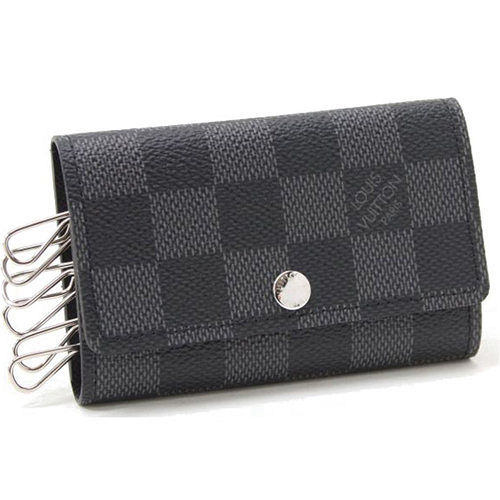 Louis Vuitton LV N62662 Damier 黑棋盤格紋六孔鑰匙包_現貨