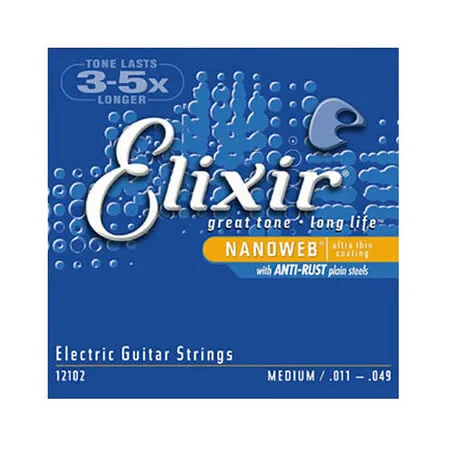 【Elixir】電吉他弦 薄披覆膜 包膜弦(12102)