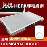 【怡悅HEPA靜電濾網(含活性碳版本)】適用於3m超濾淨型-16坪/大坪數空氣清靜機-單片裝 /對應03UCF規格