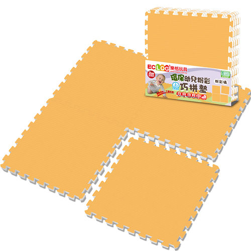 LOG樂格 粉彩環保巧拼墊–波斯橘 (60x60cmx4片)