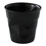 【法國REVOL】 FRO 黑色陶瓷皺折杯80cc