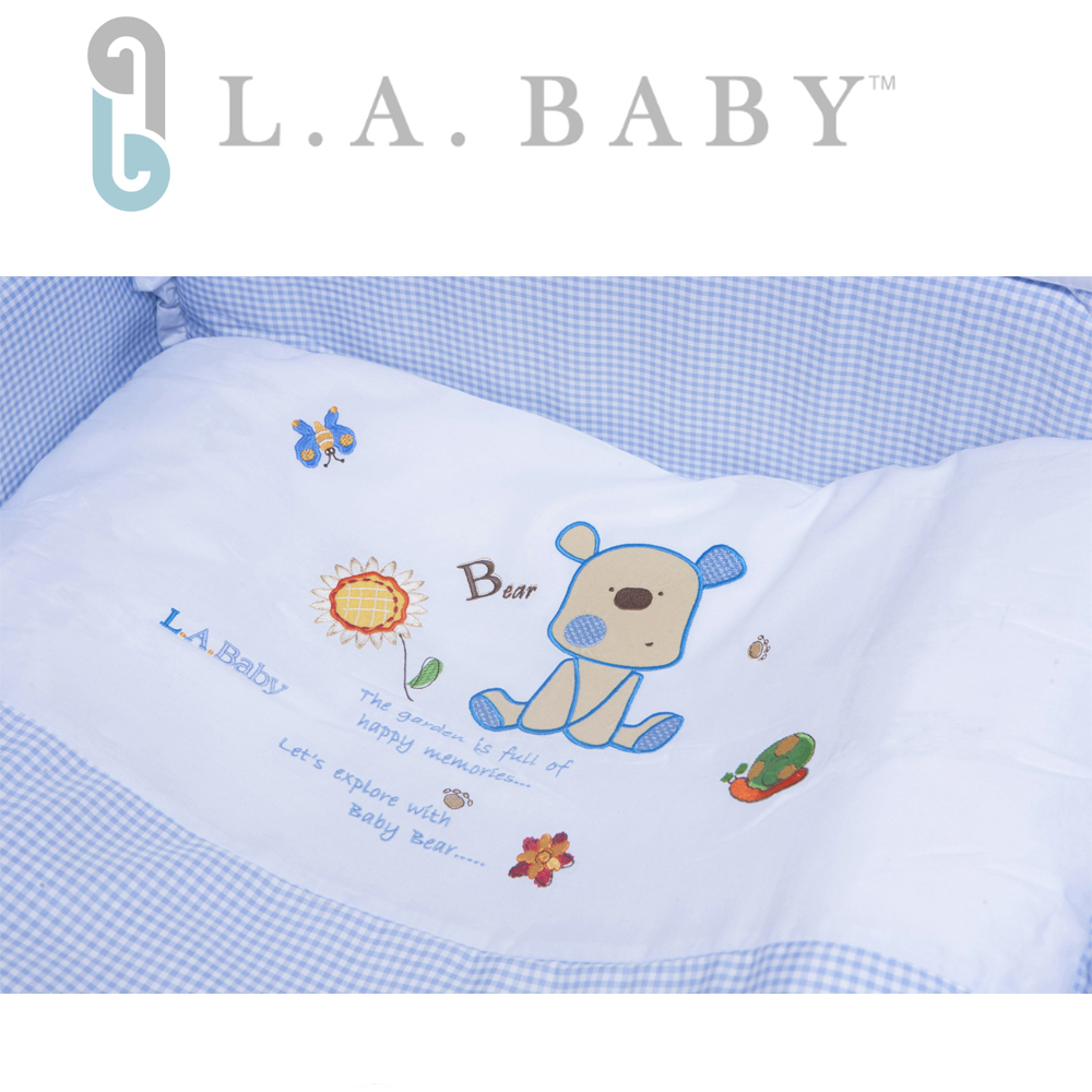 L.A. Baby 美國加州貝比 向日葵花園MIT純棉七件套寢具組- L (藍色/粉色/咖啡色)