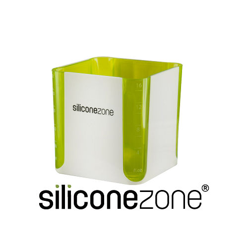 【Siliconezone】520ml施理康耐熱立方造型計量杯&計量匙-綠