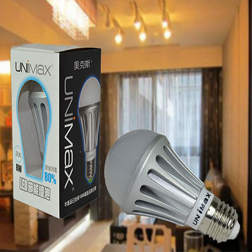 美克斯8W LED高亮高效節能燈泡(黃光)