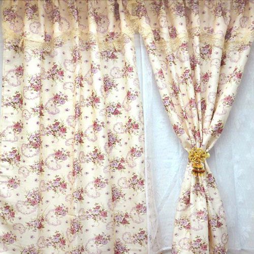 【愛之心】寬400CMx高240CM(二用穿掛式)高級(雙層)印花遮光-落地窗簾-紫色