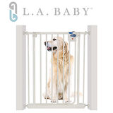 門欄L.A. Baby 美國加州貝比/加高加寬-安全自動上鎖門欄/寵物門欄/兒童門欄(贈兩支延伸片)