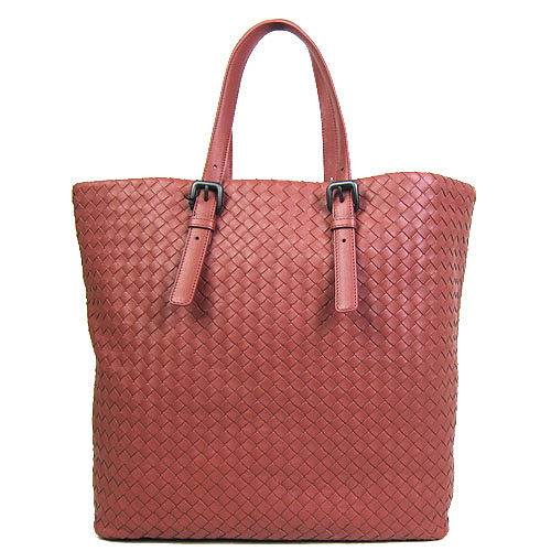 BOTTEGA VENETA 經典小羊皮編織托特包(大/粉)