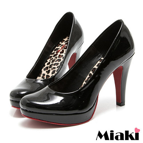 (現貨+預購)【Miaki】 MIT 都會奢華皮質細跟包鞋高跟鞋 (黑色)