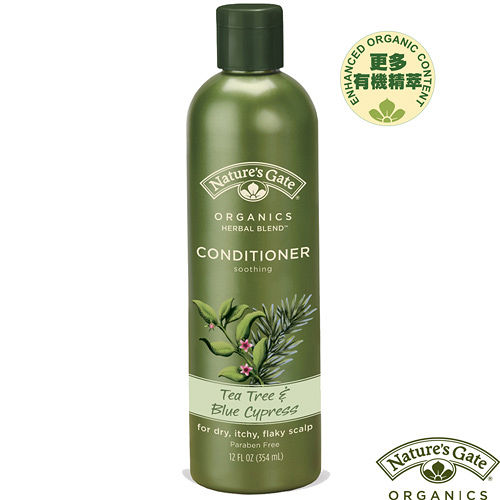 【Nature's Gate 綠翡翠】茶樹精華舒緩護髮乳 354mL(有機茶樹精油)