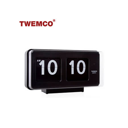 【TWEMCO】復古收藏 大數字翻頁鐘 德國機芯 可壁掛及桌放(BQ-50 黑色)
