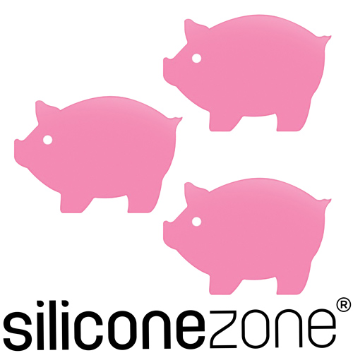 【Siliconezone】施理康Siconi環保矽膠任意貼三入-粉紅豬