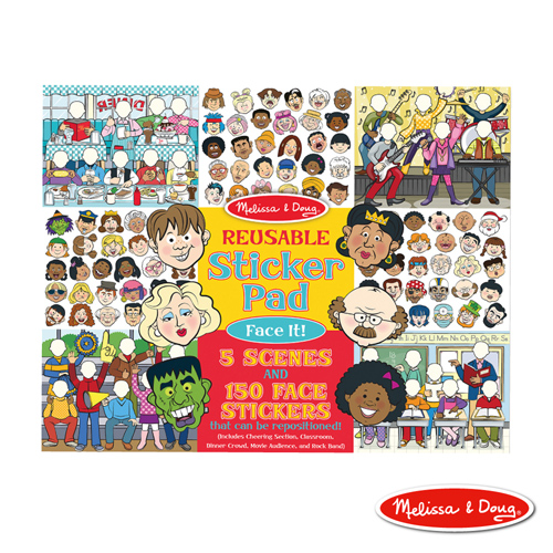美國瑪莉莎 Melissa & Doug 貼貼樂–靜電貼紙收藏簿 (臉配對)