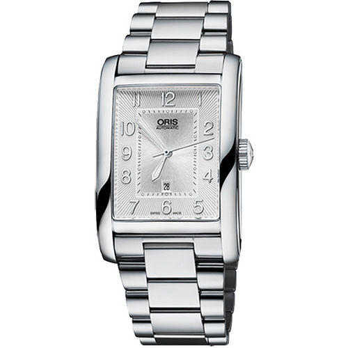 ORIS Rectangular 藝術時尚家機械腕錶-銀 0156176934061-0782220