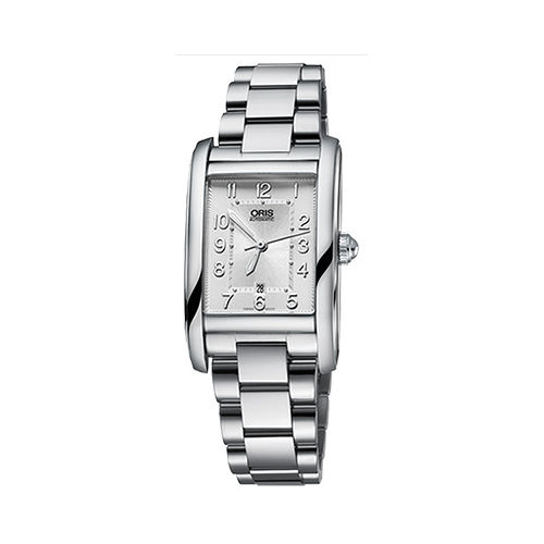 ORIS Rectangular 藝術時尚家機械女錶-銀 0156176924061-0781820