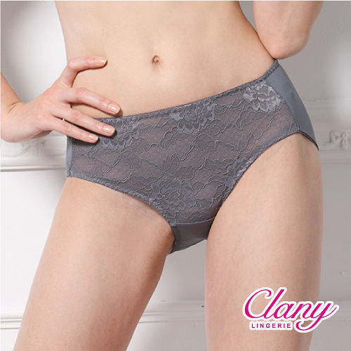 【可蘭霓Clany】冰涼蕾絲M-XL內褲 優雅灰 5678-62