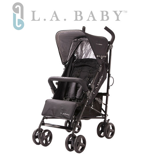【嬰兒推車L.A. Baby 美國加州貝比】時尚輕便嬰兒手推車(黑色/紅色/藍色)