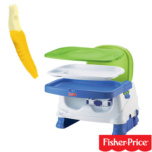費雪牌 Fisher-Price寶寶小餐椅+香蕉固齒器/幼兒牙刷/香蕉牙刷 1-2歲