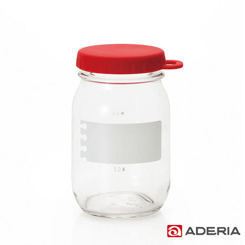 【ADERIA】日本進口易開玻璃保鮮罐450ml(紅)
