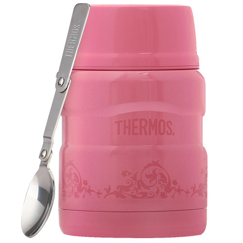 THERMOS膳魔師 不鏽鋼真空保溫悶燒罐/食物罐470ml-紅莓歐蕾(SK3000)