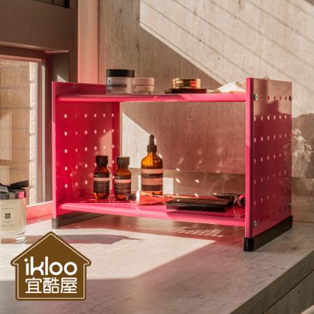 【ikloo】貴族風可延伸式組合書櫃(桃粉色)