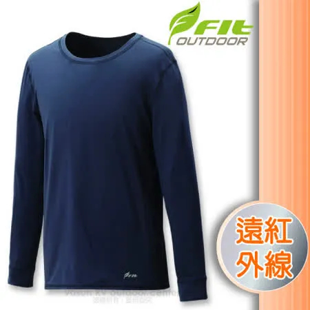 【維特 FIT】男新款 遠紅外線圓領保暖內衣_FW1501 丈青色