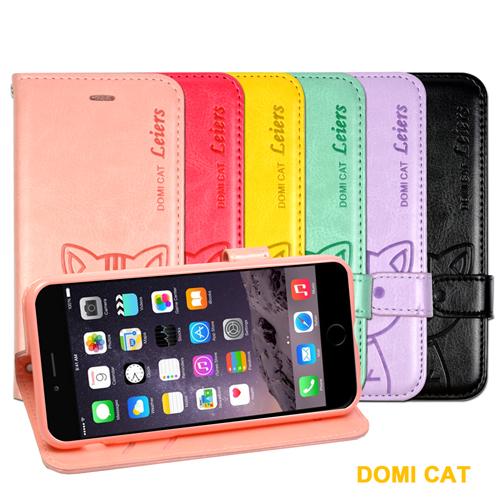 DOMI Apple iPhone 6 可愛貓咪圖騰磁扣式翻頁皮套 Apple iPhone 6 專用