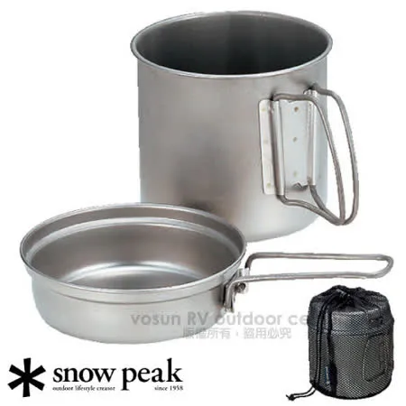 【日本 Snow Peak】Trek 1400 Titanium 鈦合金個人鍋1400ml_SCS-009T