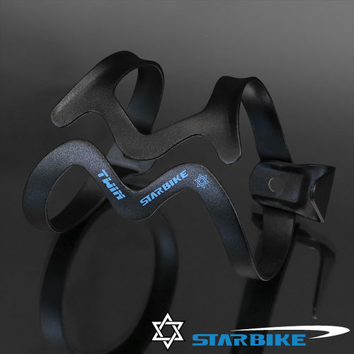 STARBIKE 時尚輕量 雙向設計 側開好取水壺架(黑)
