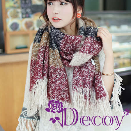 【Decoy】渲染流蘇*仿羊毛編織圍巾/四色可選