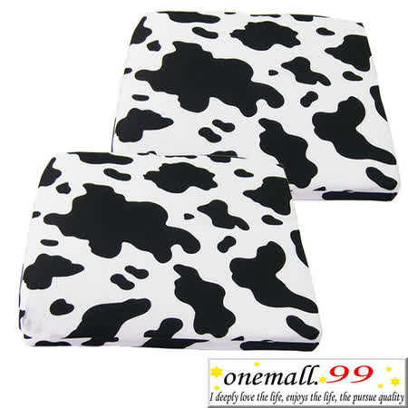 onemall.99高質感可拆洗黑白乳牛坐墊-4入