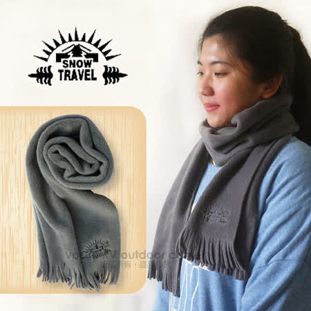 【SNOW TRAVEL】高級保暖透氣圍巾/下擺流蘇設計.高透氣.保暖/時尚灰 VO-30