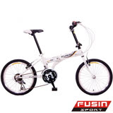 【FUSIN】新騎生活F101 20吋21速小徑摺疊車(D.I.Y調整) 時尚白