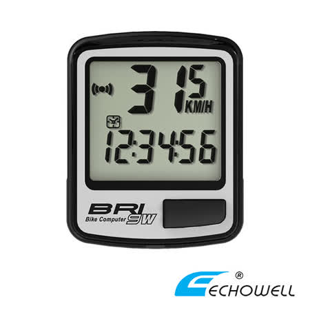 ECHOWELL BRI-9W 多功能自行車無線碼錶 銀