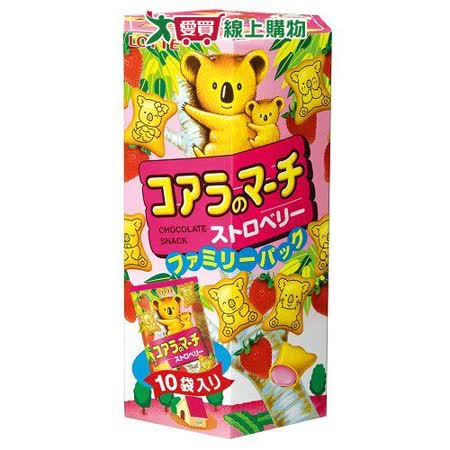 樂天小熊餅乾家庭號-草莓口味195g