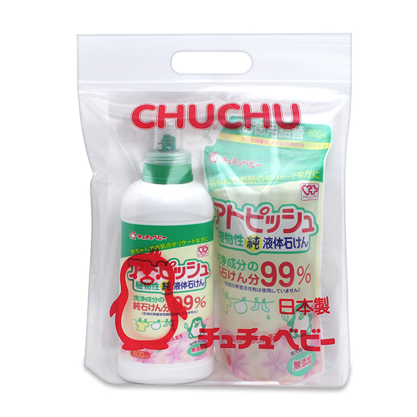 chuchu 啾啾 植物性嬰兒洗衣精+補充包
