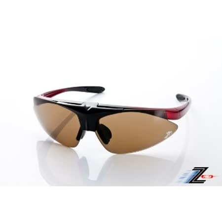 【視鼎Z-POLS】專業可掀 可配度設計 限量運動眼鏡！頂級舒適茶PC-UV4鏡片，送原廠盒！(黑紅漸層 )