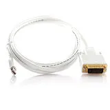 Bravo-u Mini DisplayPort(公)to DVI24+1 Pin(公) 轉換器1.8M_白