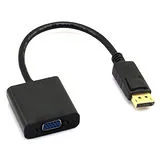 Bravo-u Displayport(公) to VGA(母) 鍍金接頭轉接線15cm(黑)