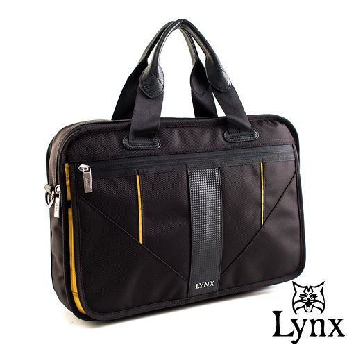 Lynx - 山貓科技概念系列手提斜背式公事包-耶魯黃