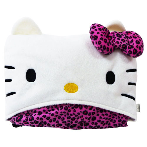 【享夢城堡】Hello Kitty 豹紋系列-車用披肩毯