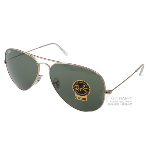 Ray Ban太陽眼鏡 
好萊塢大框金綠