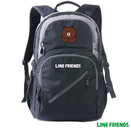 【LINE FRIENDS】運動休閒背包 (黑色)