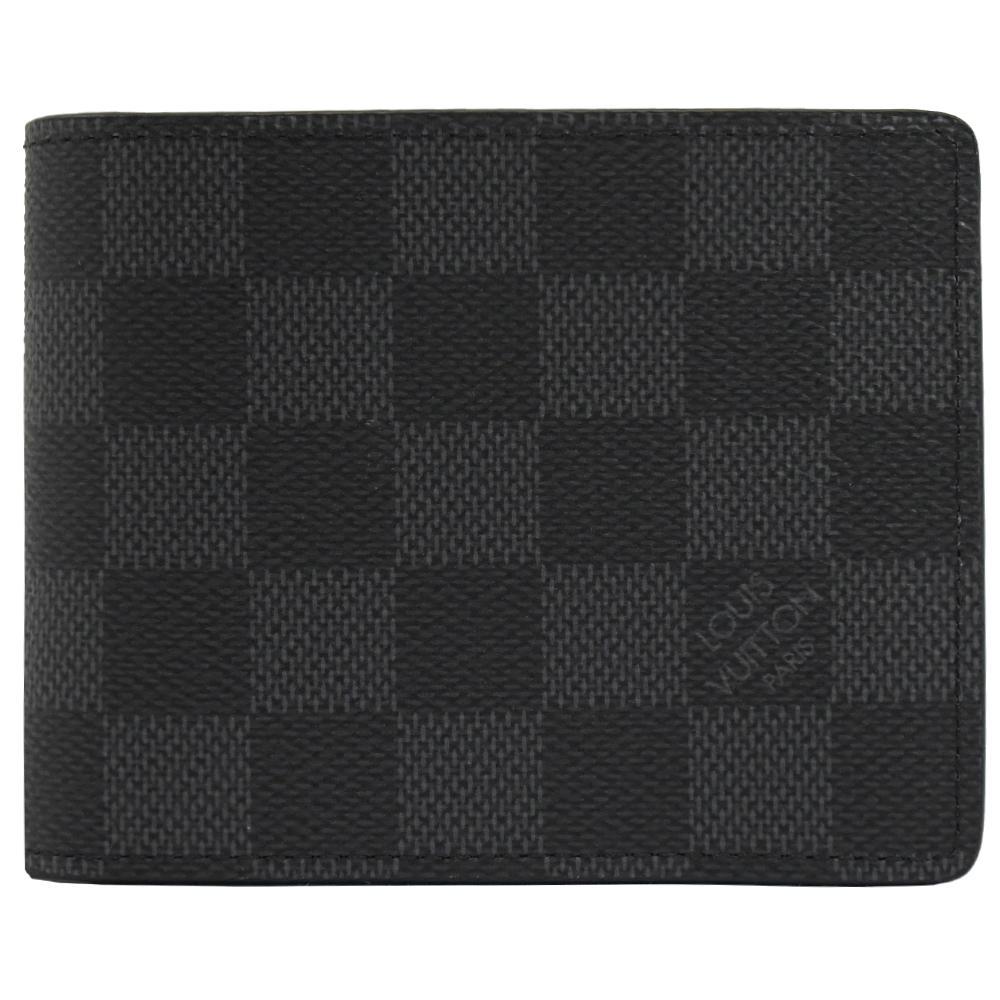 Louis Vuitton 
黑棋盤格紋多卡短夾