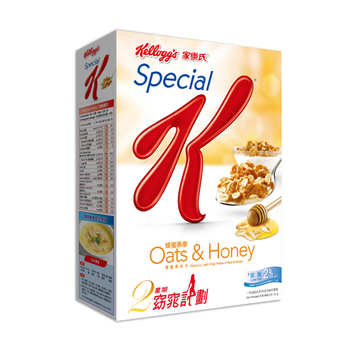 ★超值2件組★家樂氏SPECIAL K蜂蜜燕麥片385g