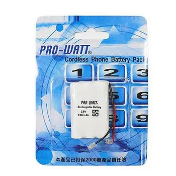 PRO-WATT 萬用接頭 無線電話電池P140 3.6V 300mah