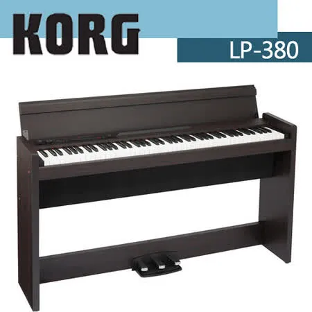 【KORG】日本原裝進口標準88鍵數位鋼琴/電鋼琴-胡桃色-公司貨保固 (LP-380RW)