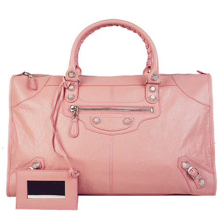BALENCIAGA GIANT12 FIRST 金釦小羊皮機車包(黑色) 1720199-01
