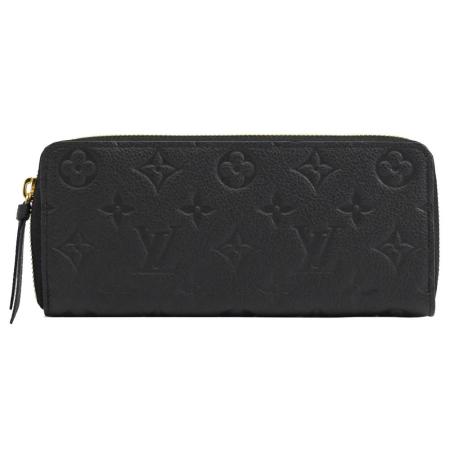 Louis Vuitton 
全皮革壓紋拉鍊長夾