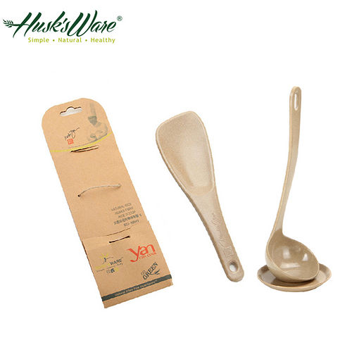 【美國Husk’s ware】稻殼環保飯匙+湯匙組