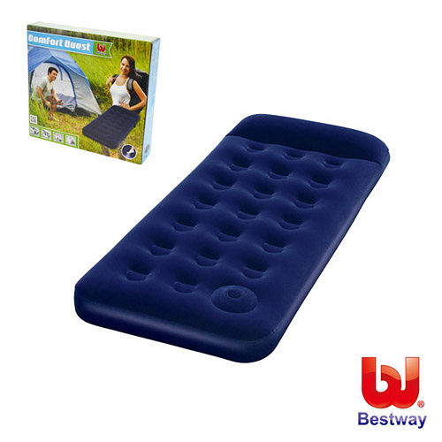 《購犀利》美國品牌【Bestway】73X30X8.5單人高級植絨充氣床墊-內置充氣幫浦